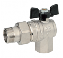 Кран с американкой  угловой  1/2   (594) BgT (56/14)