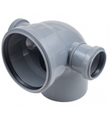 Отвод     ПВХ  110  90гр с вых. 50 (левый+правый)(40/шт) Политэк