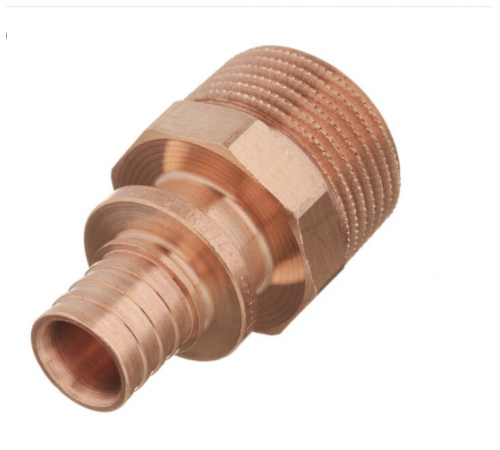 Муфта 20 х 3/4 нар RH бронза NEW  (Красный)  (50/шт)