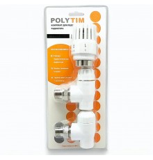 Комплект угл, PPR 20×1/2" (термоклапан + запор клап + термоголовка) Тим (20/1шт)