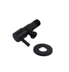 Угл. кран 1/2 х 1/2 с отраж.из нерж стали (ЧЕРНЫЙ)ТИМ (80/1)