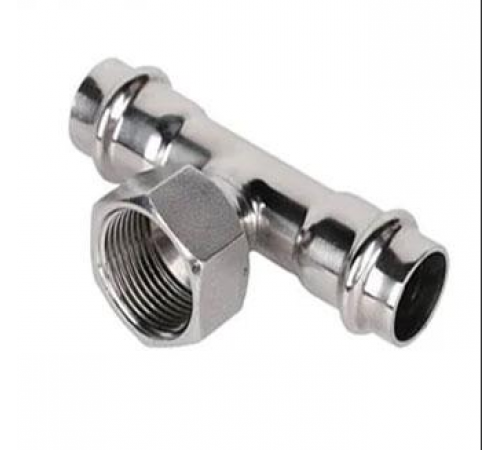 Пресс-тройник из нержавеющей стали 42mm*11/4 ВР (10/2) Zeissler по доступной цене.