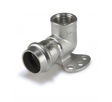 Пресс-угольник из нерж.стали с переходом на внутр.и крепл.(водорозетка) 22*1/2 (40/5) Zeissler