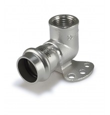 Пресс-угольник из нерж.стали с переходом на внутр.и крепл.(водорозетка) 22*3/4 (40/5) Zeissler