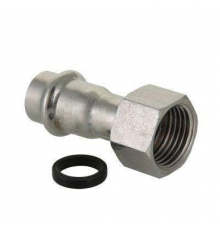 Пресс-фитинг из нерж..  стали 35 mm х 1" с накид. гайкой (45/5) Zeissler