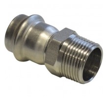 Пресс-фитинг из нерж. стали  22 mm х 3/4 НР (100/5) Zeissler