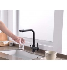 Смеситель для кухни  20615 Black  питевой Vedouci