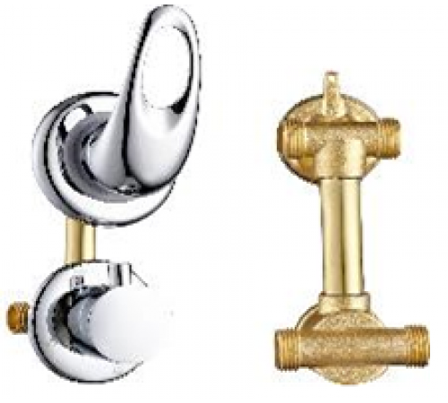 Смеситель для душ кабины 12 см (2 вых)