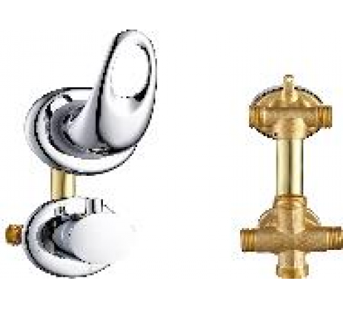 Смеситель для душ кабины 12см (3вых)