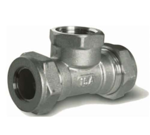 Тройник труба - вн. резьба - труба для гофр/нерж (никелир) 32*1/14F Zeissler (16/2) по доступной цене.