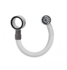 ОРИО слив-перелив для раковина с круг.перел.(пластик хром)