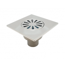 Трап для душа из Нерж стали  SUS304 с вертик, выпуск 150*150 мм ТИМ (20/1)