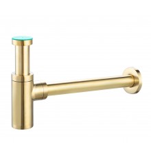 Сифон брошир. золото  круглый А-1010 brushed gold (9010BG) (20/шт)