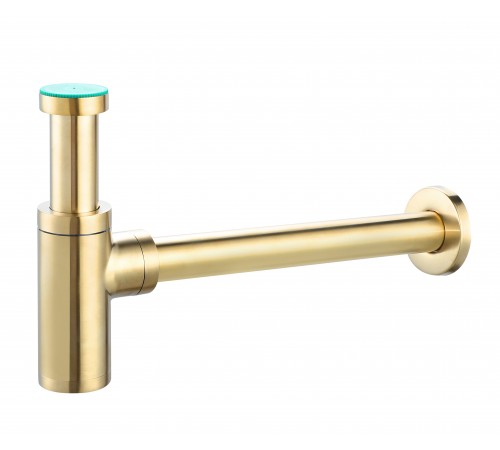 Сифон брошир. золото  круглый А-1010 brushed gold (9010BG) (20/шт)