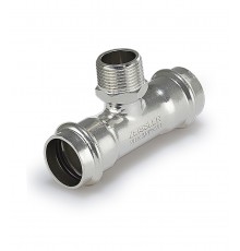 Пресс-тройник из нержавеющей стали 35mm*1/2 НР (20/5) Zeissler
