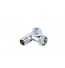 Вентиль-тройник бытовой 1/2" *3/4" * 1/2" ш ш г (хром) Тим (50/1)