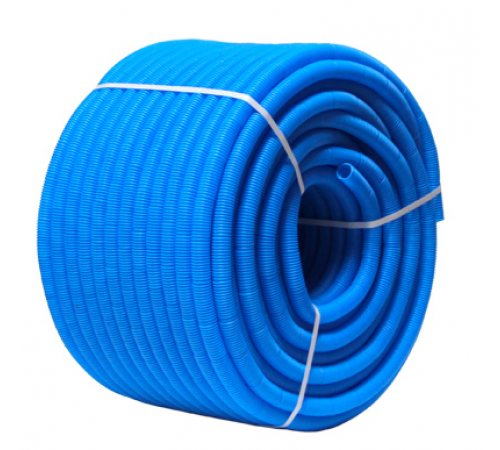 Гофрированная труба 18 синий 30м