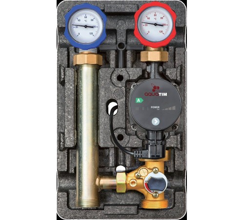 Узел  MK-0101  - Насосная группа с трех. без насоса Тим (4/шт)