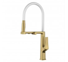 Смеситель для кухни  под фильтр питьев.  2096 Matt Gold White Kern (5шт)