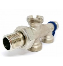 Мультифлекс  нижнего подключения радиатора для двухтрубных систем  1/2"x3/4" ТИМ (30/5шт)