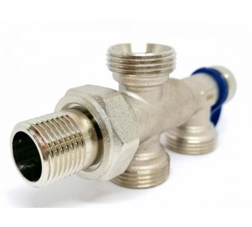 Мультифлекс  нижнего подключения радиатора для двухтрубных систем  1/2"x3/4" ТИМ (30/5шт)