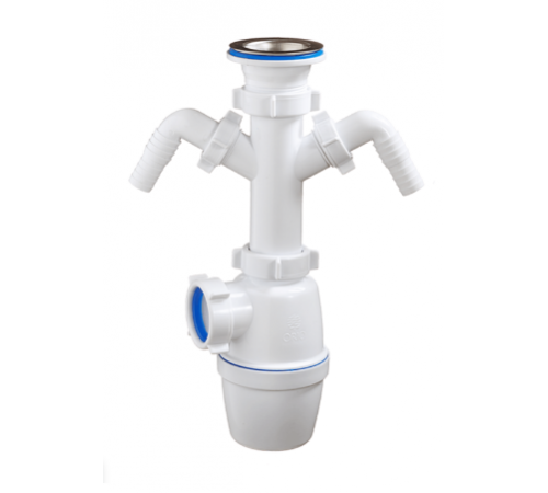 Сифон 1 1/2 x 40  с 2-я  носиками  ОРИО А-4006 (35/шт)