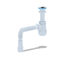 Сифон Ани 1 1/2 х40 с гофрой 40х40х50  А0115 (25/шт)