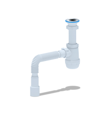 Сифон Ани 1 1/2 х40 с гофрой 40х40х50  А0115 (25/шт)