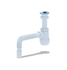 Сифон Ани 1 1/2 х40 с гофрой 40 х 40  А0105 (30/шт)