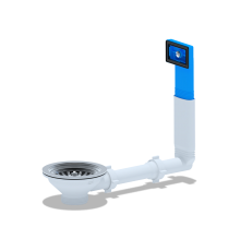 Выпуск 3  1/2  для мойки с переливом  квадратным  N 305S Ани (20/шт)