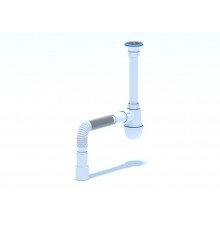 Сифон Ани 1 1/4 х 40 с гофрой 40х 50 С1015 (30/шт)