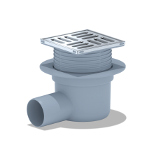 Трап горизонтальный 10 х 10 с выходом  С СУХИМ затвором 50 Ани TQ5602 (12/шт)