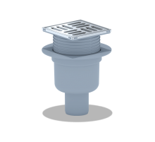 Трап вертикальный 10 х 10 с выпуском 50 с сухим затвором Ани TQ5702 (12/шт)