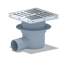 Трап горизонтальный 15 х 15 с выходом 50 с сухим затвором Ани TQ5612 (10/шт)