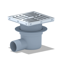 Трап горизонтальный 15 х 15 с выходом 50 с сухим затвором Ани TQ5612 (10/шт)