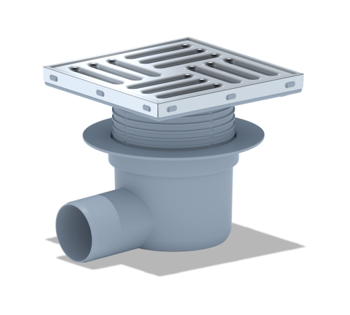 Трап горизонтальный 15 х 15 с выходом 50 с сухим затвором Ани TQ5612 (10/шт)