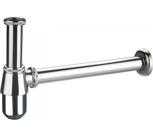 Сифон хром круглый A-9056CP  (20/шт) KERN с выпуском