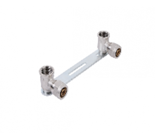 Монтажная планка с 2-мя уголками для смесит 16х1/2" ц/г TIM (22/1)