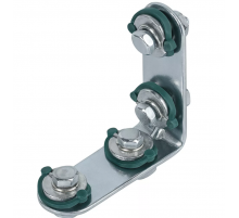 Уголок 90°, 4 отверстия, 4 монтажные гайки Zeissler (40/4)