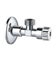 Угл. кран 1/2 х 1/2 с отраж. хром в блистере  ТИМ (50/1)