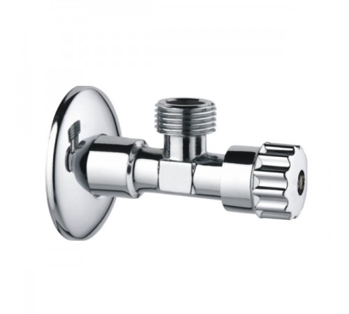 Угл. кран 1/2 х 1/2 с отраж. хром в блистере  ТИМ (50/1)