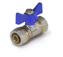 Кран шаровый (бабочка) МП 16Ц*1/2 F цанга  ТИМ (100/25)