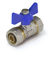 Кран шаровый (бабочка) МП 16Ц*1/2 F цанга  ТИМ (100/25)