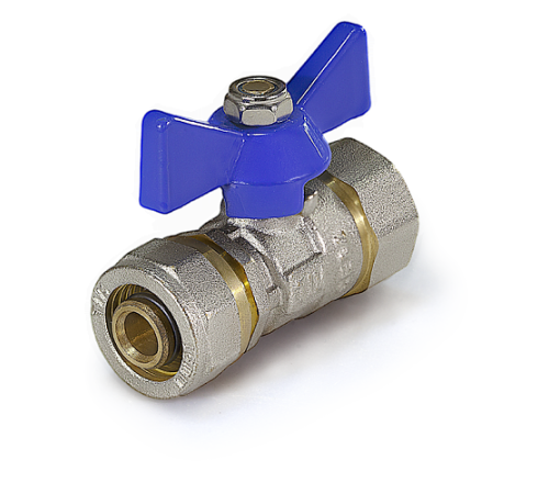 Кран шаровый (бабочка) МП 16Ц*16Ц  ТИМ (100/25)