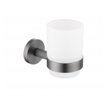 Настенный стеклянный стакан  (оруж. сталь ) 9525 Gun Kern (20шт)