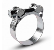 Хомут усиленный одноболтовый оцинкованная сталь 86-91 мм (100/10)