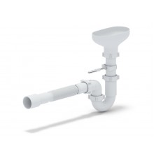 Сифон Ани 1 1/2 х 40 прямоточный с разрывом струи с гофрой 40*40/50 DR0115 (50/шт)