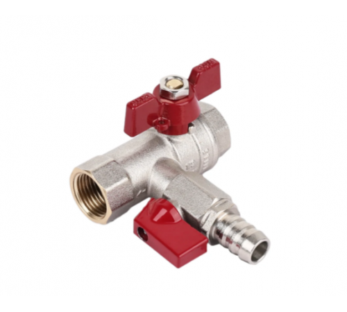 Кран шаровый с обратным клапаном и дренажом 1/2 Тим (24/12)