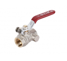 Кран шаровый Муфтовый с Дренажем и Воздухоотводчиком 1/2 Тим (24/8)