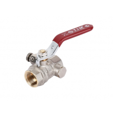 Кран шаровый Муфтовый с Дренажем и Воздухоотводчиком 3/4 Тим (18/6)